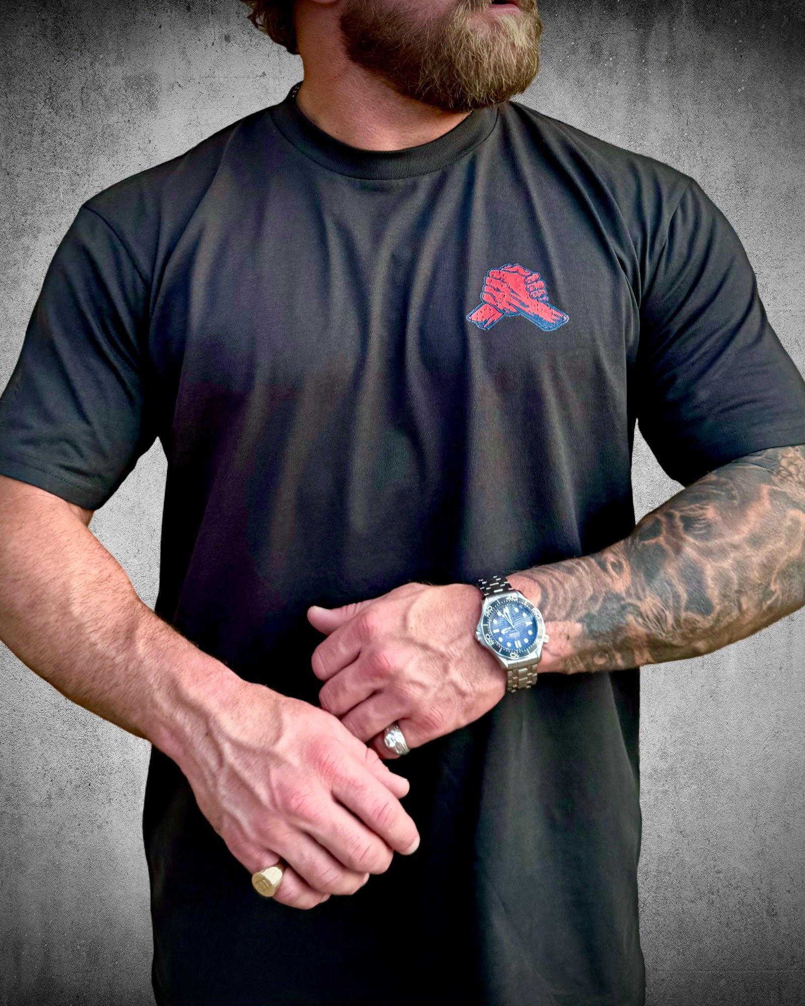 Charcoal Raise Hell Stay Free Patriotic Graphic Tee front by Brother Apparel
