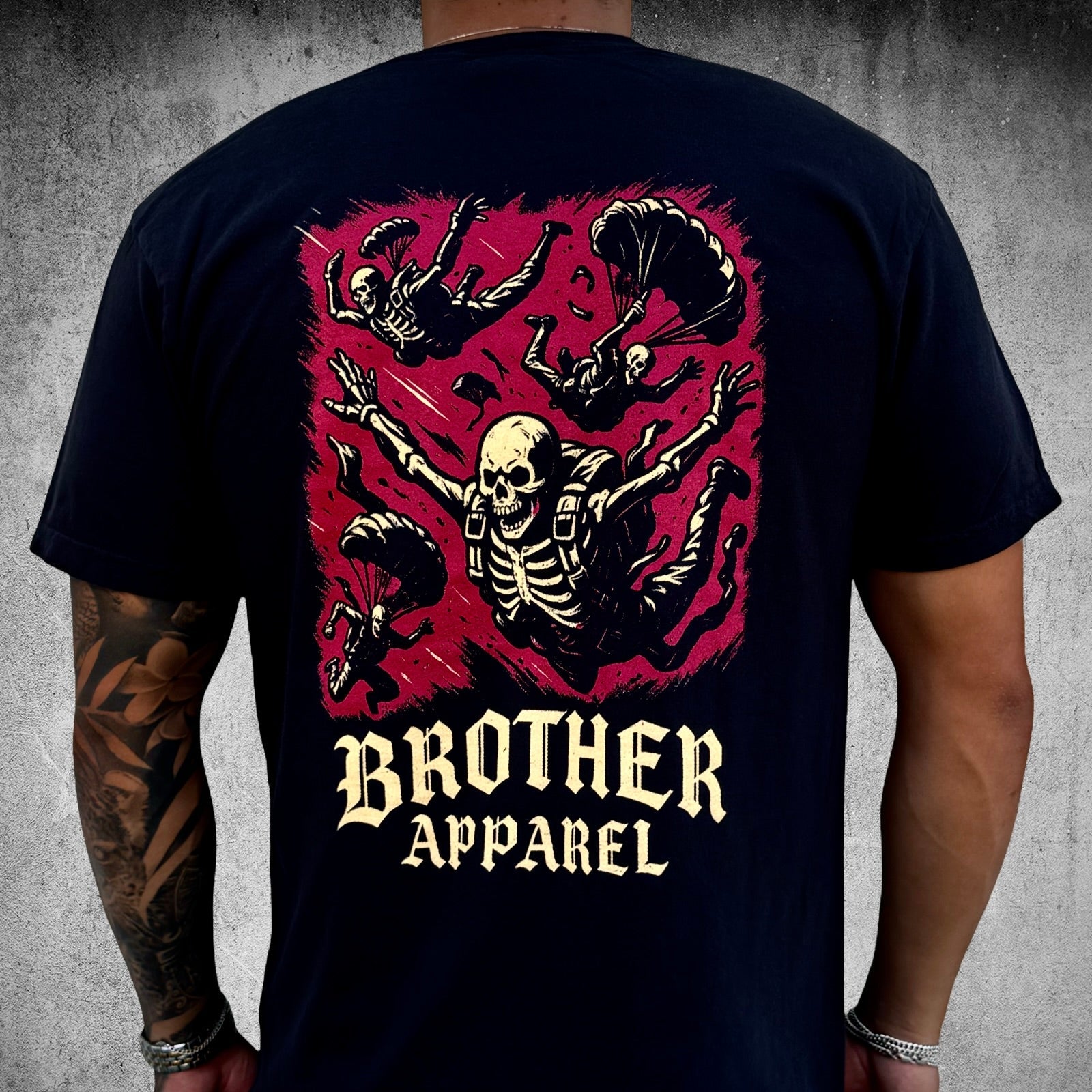 Back view of High Speed Dirt Heavyweight Patriotic T-Shirt – Brother Apparel