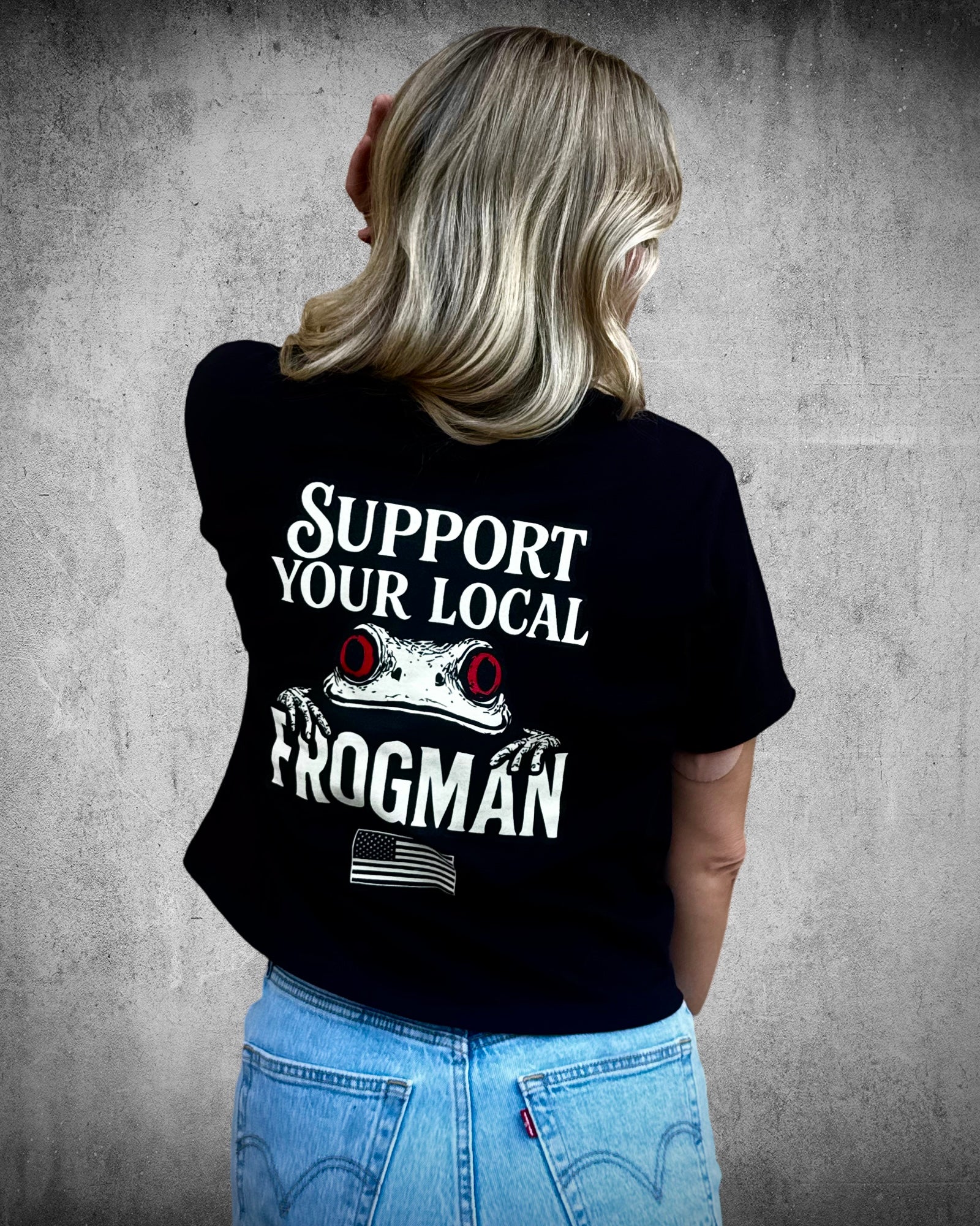 “SUPPORT YOUR LOCAL FROGMAN” Tee (Crop)