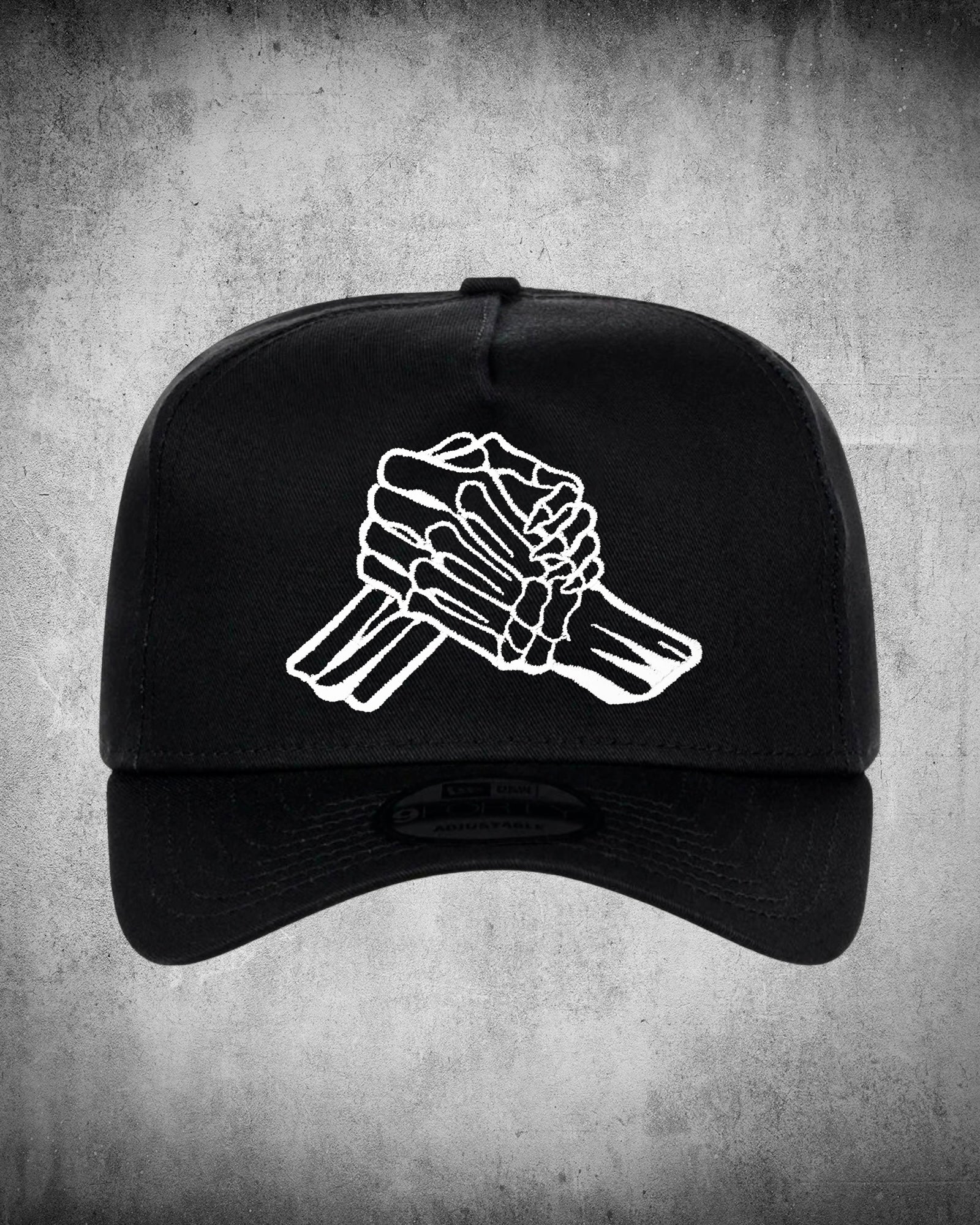 Brother Apparel Skeleton Hands Trucker Hat | Black Snapback