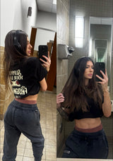 Support Your Local Frogman Black Women’s Crop Top