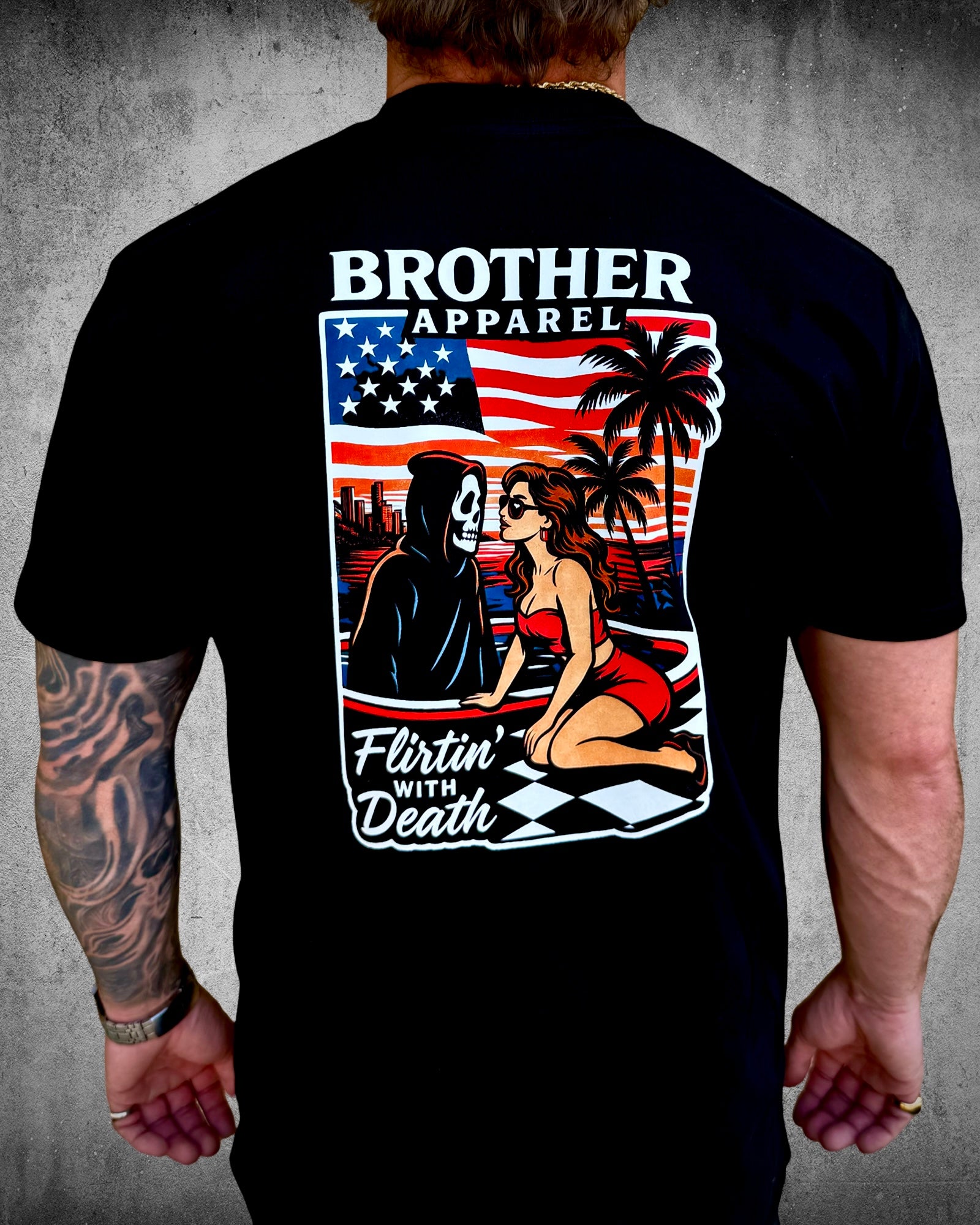 Flirtin' With Death Heavyweight Tee