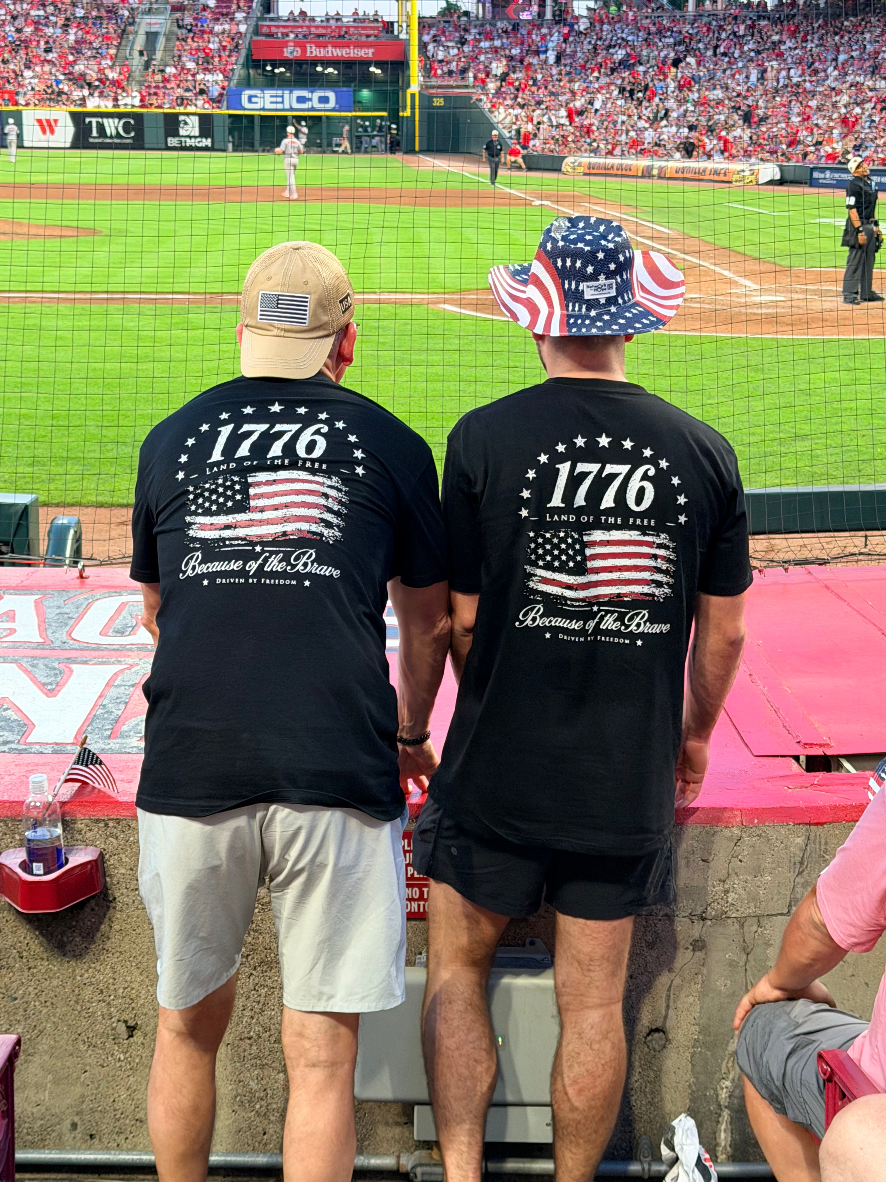 1776 Because of the Brave Patriotic Tee