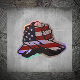 "All Hands Red, White & Blue" Sticker