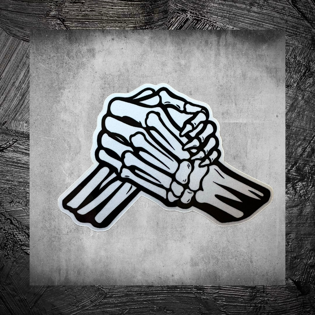 "All Hands Skeleton" Sticker